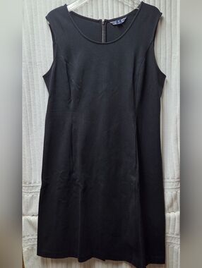 LANDS END Black Sleeveless Midi Dress
